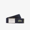 Cinturón Lacoste textil marino 1