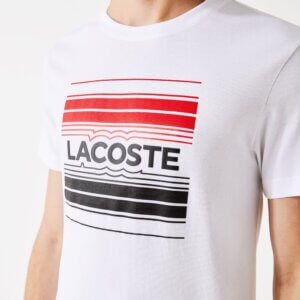 Camiseta Lacoste sport estampado eco blanca 1