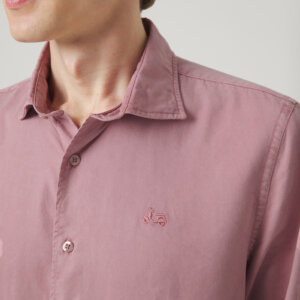 Camisa Scotta forest tencel burdeos 2