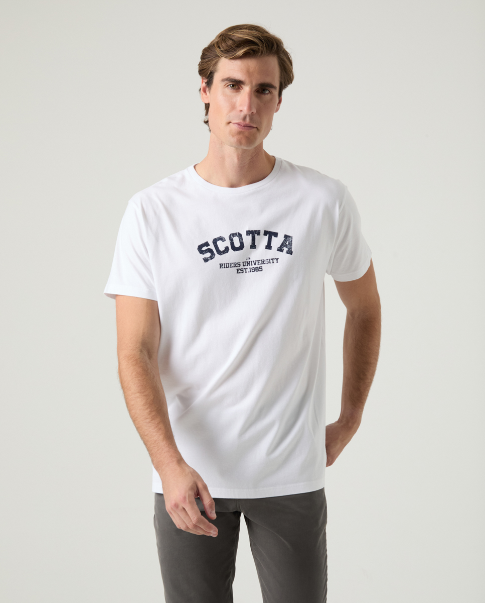 Camiseta Scotta university blanco 1 Camiseta Scotta university blanco 1